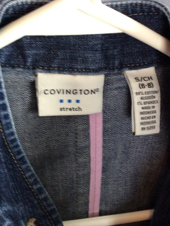 Covington Dark Blue Denim Military Jacket with Brass Buttons - Picture 2 of 5